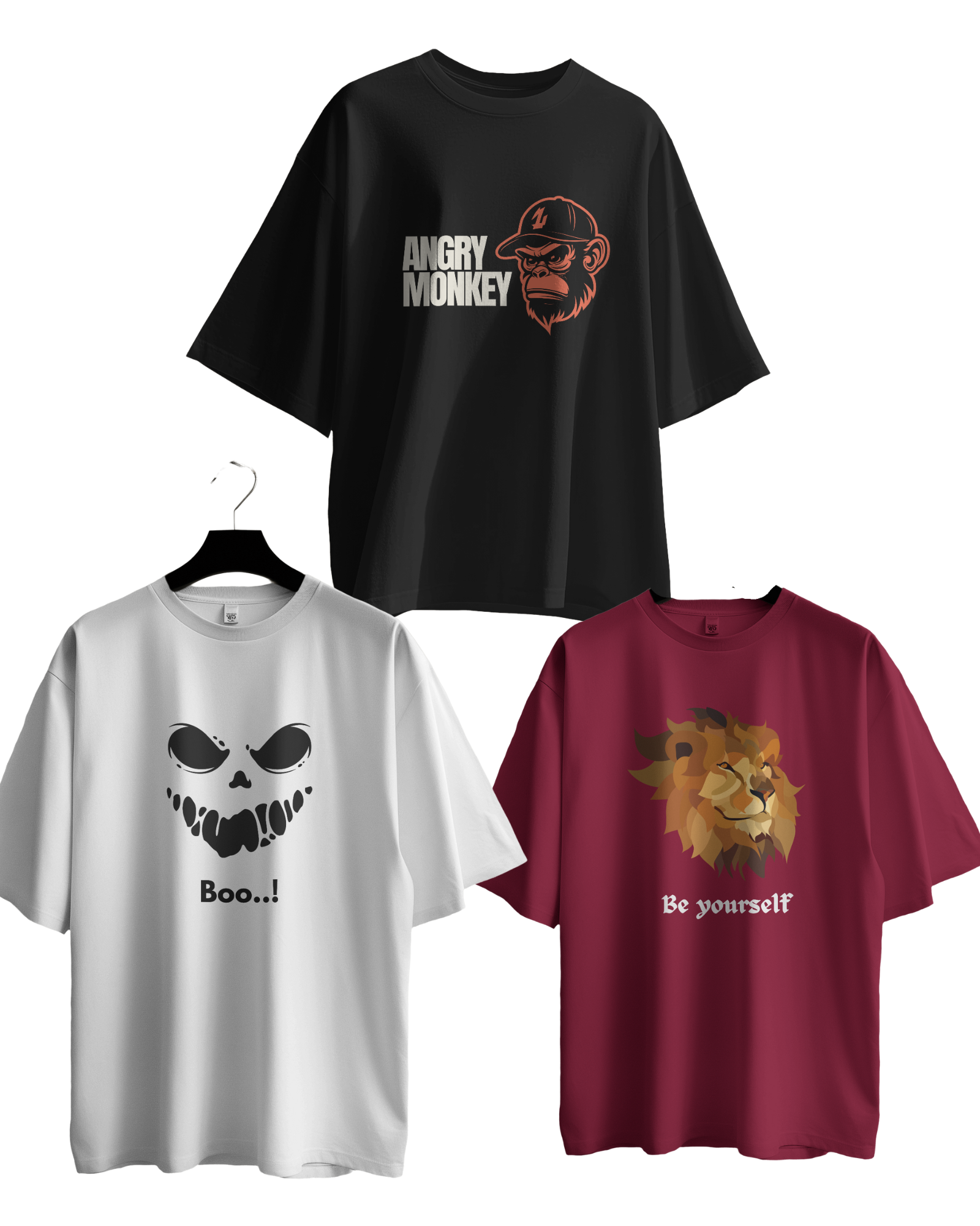 Exclusive Combo Pack (Angry Monkey Tee + Boo..Tee + Be Yourself Tee)