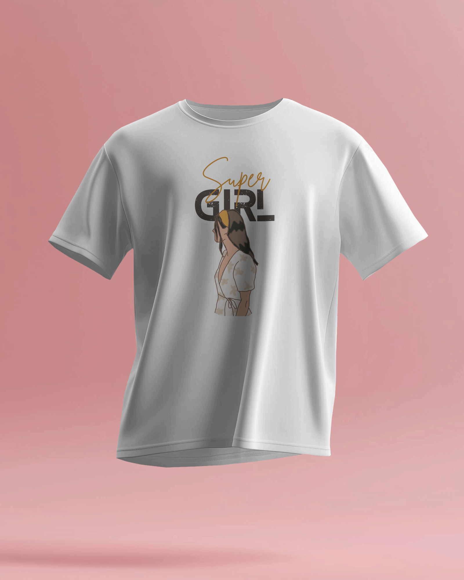 Super Girl Women  White Tee